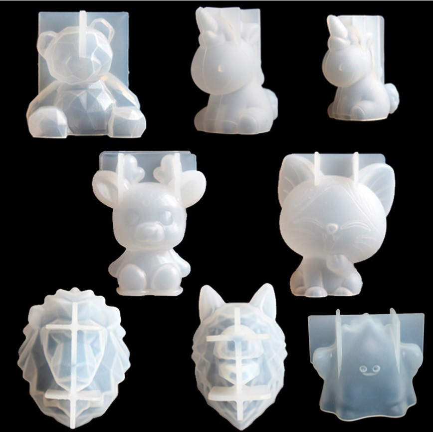 Candle Making Process - Transparent Unicorn Silicone Epoxy Resin Molds