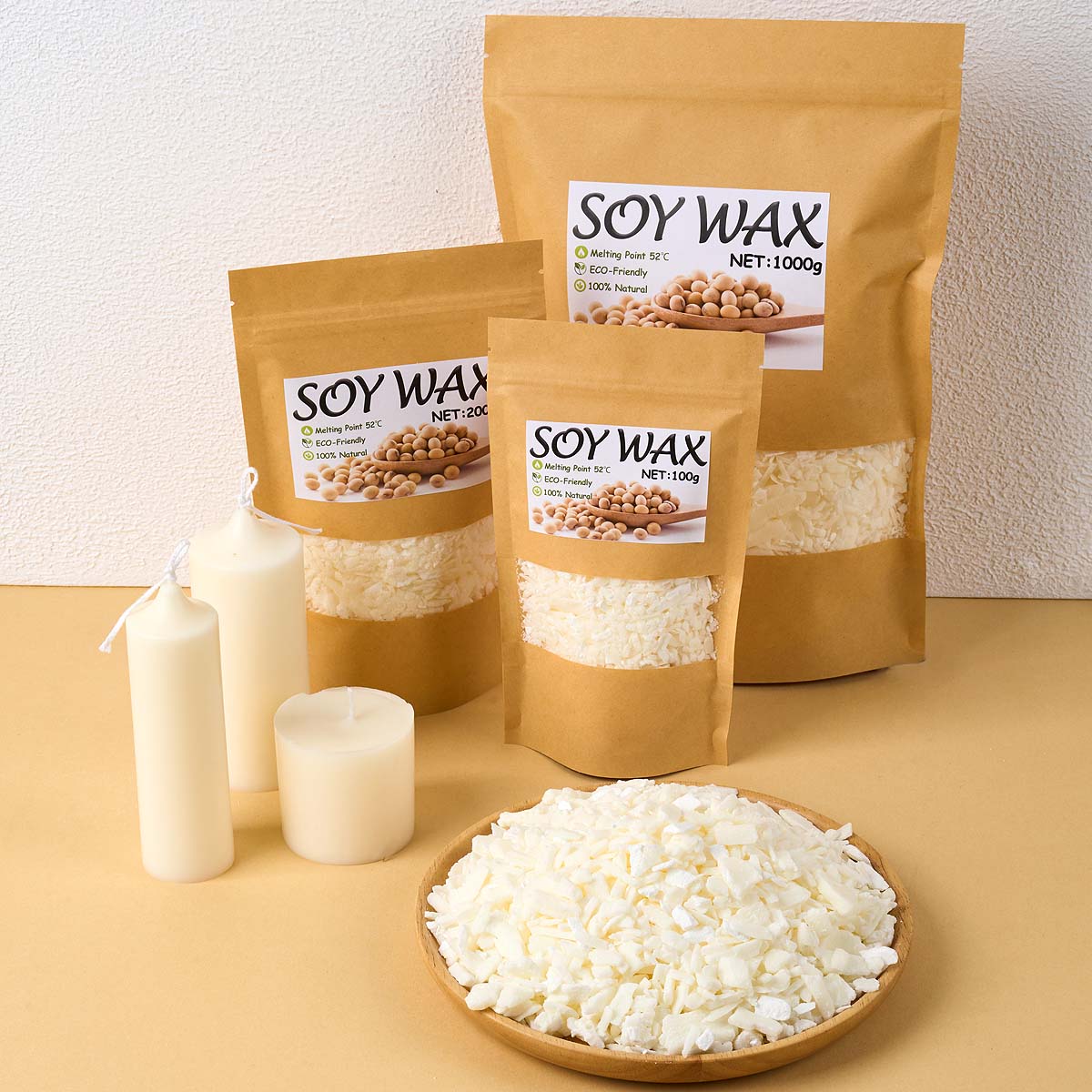 Candle Making Essentials - 1 Pounds Pure White Soy Wax