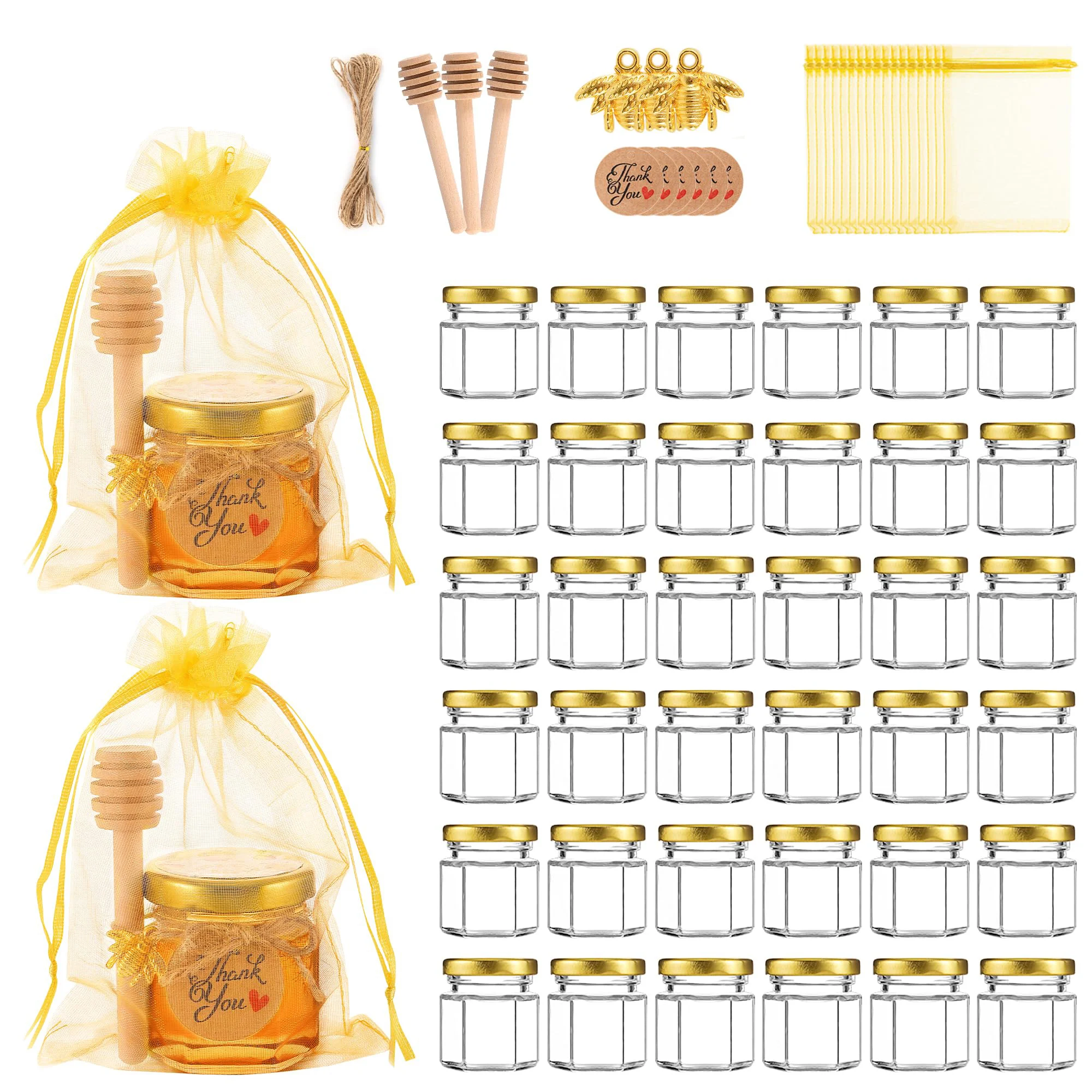 1.5Oz Hexagon Mini Glass Honey - Candle Making Event review and price