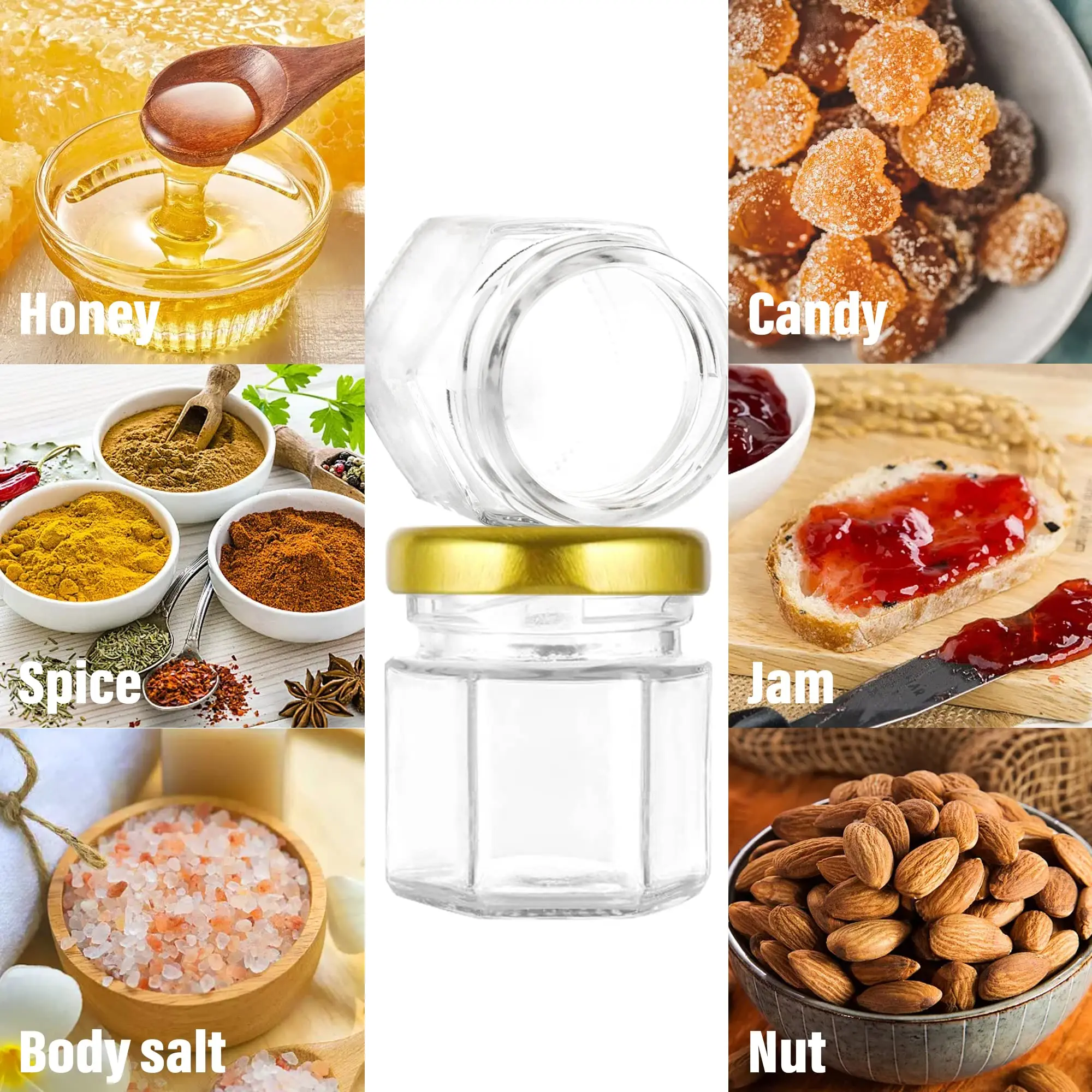 1.5Oz Hexagon Mini Glass Honey - Candle Making Event review and price