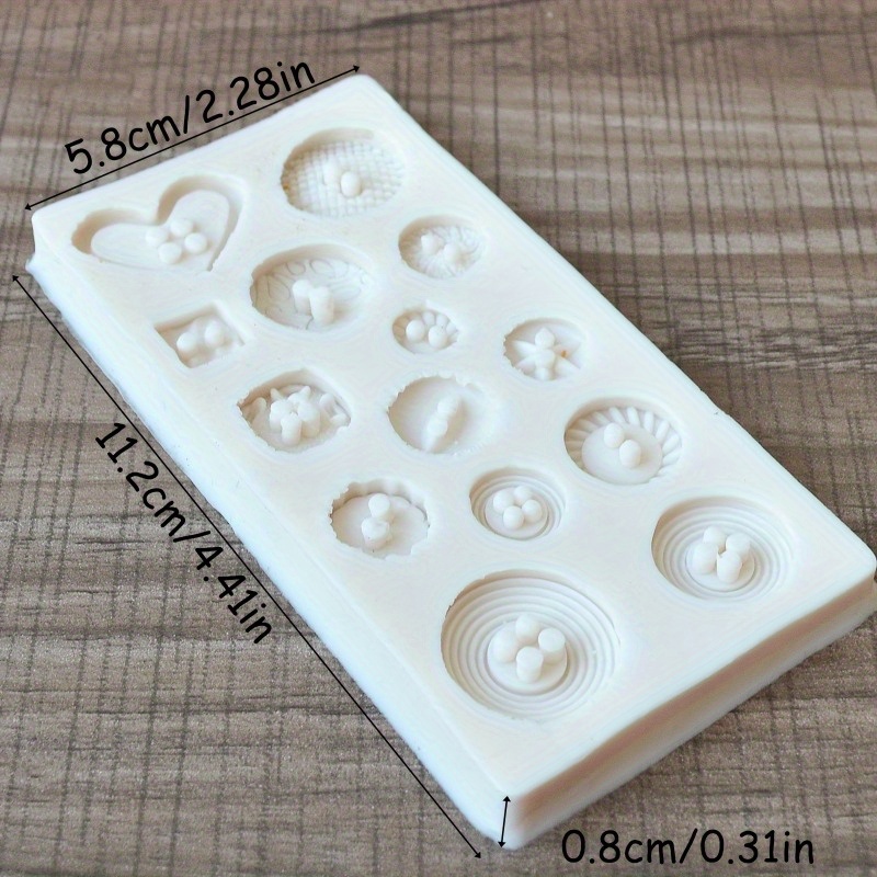 Buttons Shape Silicone Mold Si - Candle Making Process review and price