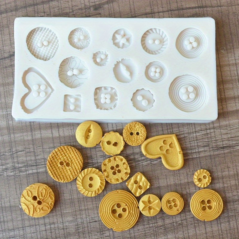 Buttons Shape Silicone Mold Si - Candle Making Process review and price