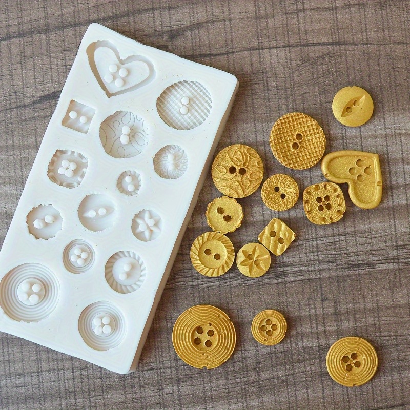 Buttons Shape Silicone Mold Si - Candle Making Process review and price